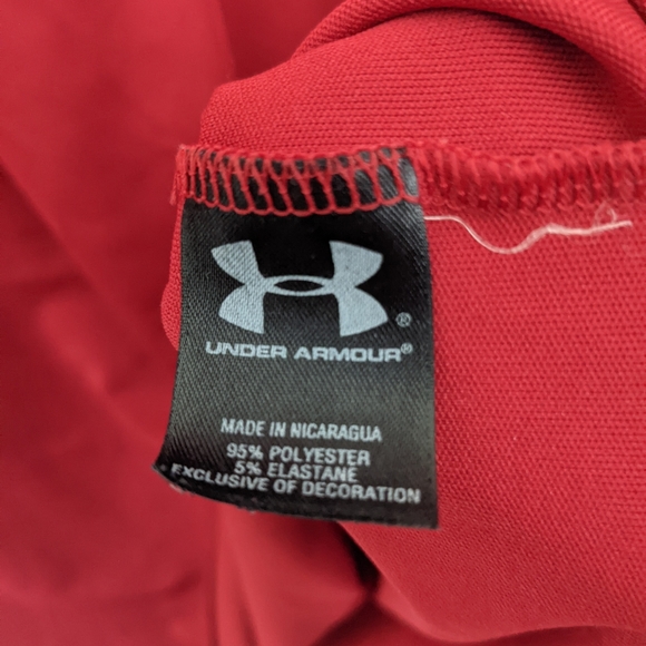 Under Armour Large Red Polo Tee (Loose) - Like New - Picture 4 of 4
